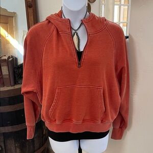 Blakeley Women's Easy Does It Orange Half-Zip Hoodie